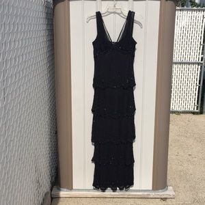 Black beaded gown